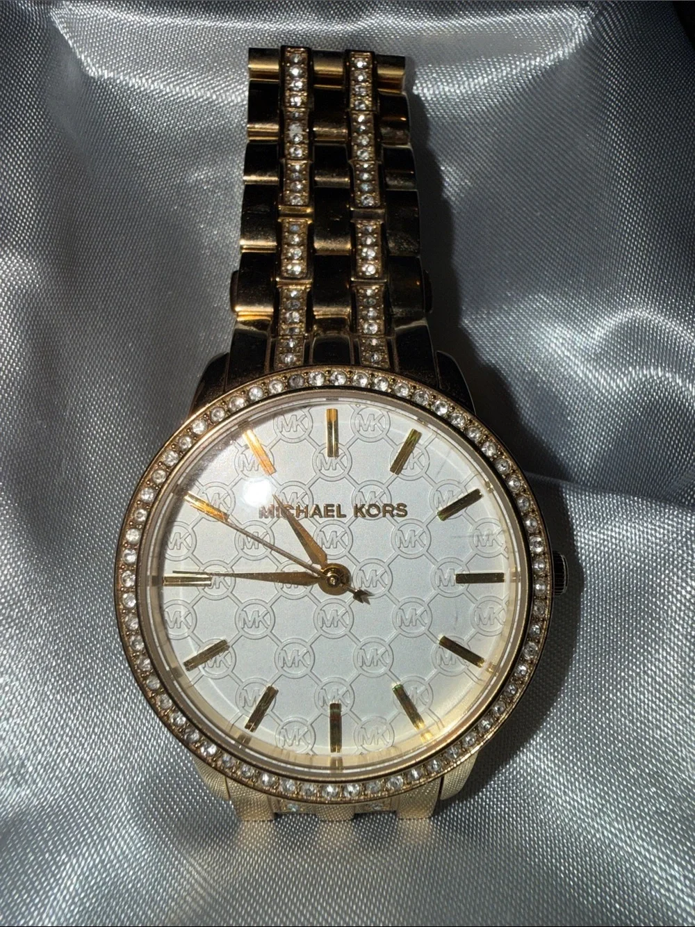 Michael Kors Gold-Tone Crystal Dial Bracelet Watch